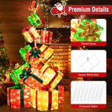 Tangkula 5.6 FT Pre-Lit Gift Box Tower