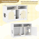 Tangkula Double Litter Box Enclosure(43 Inch )