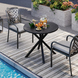 Tangkula Round Patio Dining Table for Outside