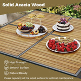 Tangkula 43.5" Square Indoor Outdoor Dining Table