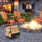 Tangkula Indoor & Outdoor Fireplace Decoration Organizer for Pit