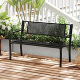 Tangkula Metal Patio Park Bench(50 Inches)