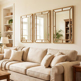 Tangkula 36" x 24" Gold Arched Wall Mirror (Rectangle)