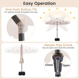 Tangkula 9 FT Solar Patio Umbrella with 32 LED Lights