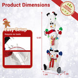 Tangkula 5.6 FT Lighted Christmas Stacked Snowmen Decoration