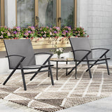 Tangkula Patio Chairs with Heavy Duty Metal Frame