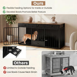 Tangkula 71 Inch Double Dog Crate Furniture