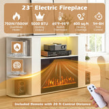 50" Fireplace TV Stand with RGB Lights and 23" Electric Fireplace for Living Room