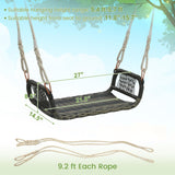 Tangkula 1-Person Rattan Porch Swing, Outdoor Single Swing Chair Bench