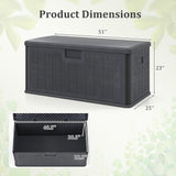 Tangkula 100 Gallon Outdoor Storage Box with Lockable Lid