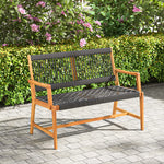 Tangkula Outdoor Acacia Wood Bench