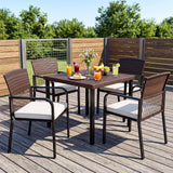 Tangkula Outdoor Dining Chairs Set of 4
