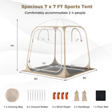 Tangkula All Weather Sports Tent for 2-4 People