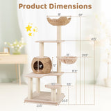 Tangkula  59 Inch Multi-Level Cat Tower