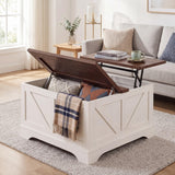 Tangkula Farmhouse Lift Top Coffee Table with Storage