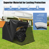 Tangkula Motorcycle Shed, Waterproof Motorcycle Garage with 600D Oxford Cover, Ventilation Window