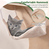 Tangkula Wall Mounted Cat Tree Furniture with 4 Padded Platforms