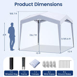 Tangkula UPF50+ Portable Outdoor Tent with Wheeled Bag