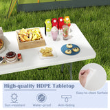Tangkula 6FT/8 FT Folding Table, Indoor Outdoor Foldable Plastic Table