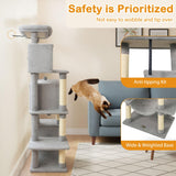 Tangkula 70 Inch Multi-Level Large Cat Tower with Sisal Scratching Posts
