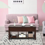 Wood Lift Top Coffee Table, Modern Coffee Table - Tangkula