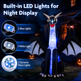 Tangkula 8 FT Tall Halloween Inflatables Ice Dragon Outdoor Decoration