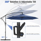 Tangkula 10 FT Patio Offset Umbrella