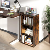 Tangkula 3-Cube Bookcase Floor Standing Open Bookshelf w/7-Position Adjustable Shelf