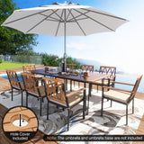 Tangkula 9 Pieces Patio Dining Set, Outdoor Furniture Set w/ 8 Chairs