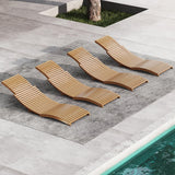 Tangkula Patio Folding Wooden Lounge Chair