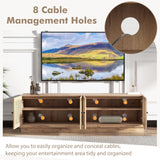 Tangkula Farmhouse TV Stand for TVs Up to 75 Inches