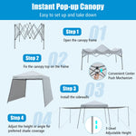 10x10 ft Pop Up Canopy with Dual Awnings - Tangkula