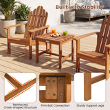 Tangkula Adirondack Chair Set of 2 with Side Table