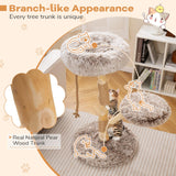 Tangkula Solid Wood Cat Tree for Indoor Kittens
