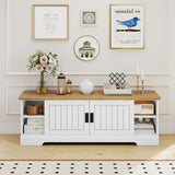 Tangkula 59” Farmhouse TV Stand for TVs up to 65”