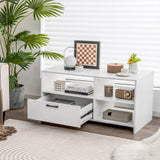 Tangkula White TV Stand for TVs up to 50”