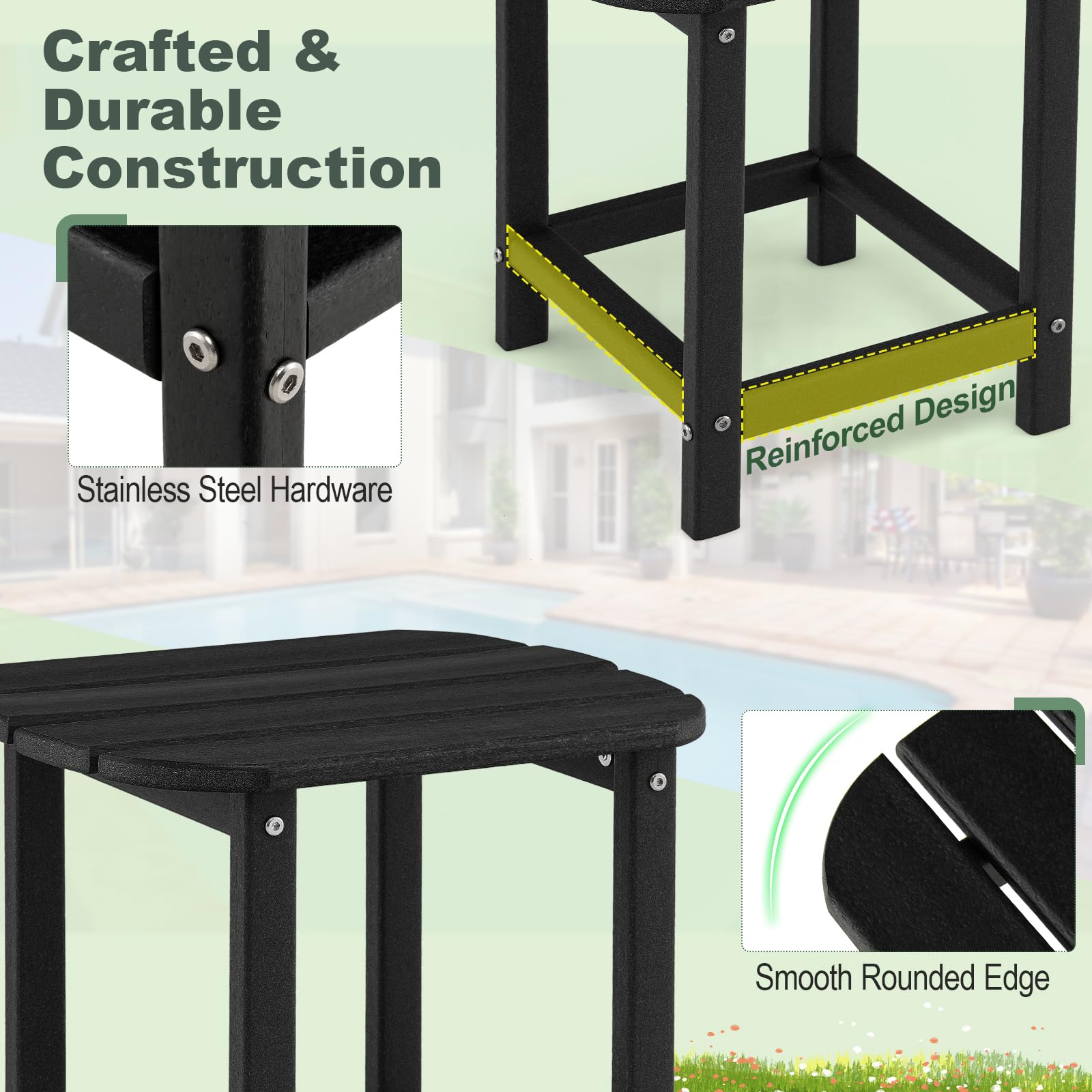Weather Resistant Adirondack Table - Tangkula