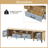 Tangkula Farmhouse TV Stand for TVs up to 80”