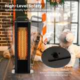 Tangkula Electric Patio Heater, 1200W Infrared Outdoor Heater, Double-Sided Heating