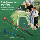 Tangkula 11 FT Golf Pong Putting Game Set with 2 Adjustable Putters