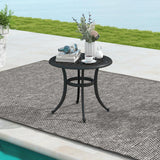 Tangkula 24 Inch Patio Side Table Set for Poolside