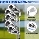 9 Pieces Men's Complete Golf Club Set Right Handed - Tangkula