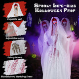 Tangkula Halloween Animatronic Skeleton Bride / Groom
