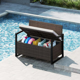 Tangkula 40 Gallon Outdoor Bench with Storage