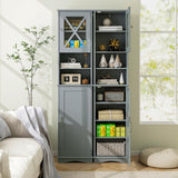 Tangkula 67" H Tall Bathroom Cabinet(15.5 x 12 x 67 Inch)