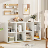 Tangkula 4-Cube Bookcase, 3-Tier Bookshelf with Open Compartments