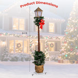 Tangkula 6.1 FT Christmas Pre-lit Street Lamp