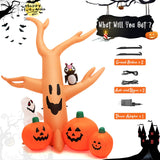 Tangkula 8 FT Halloween Inflatable Dead Tree with Ghost
