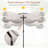 Tangkula 9 FT Solar Patio Umbrella with Base Included