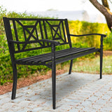 Tangkula 51" Metal Outdoor Park Bench